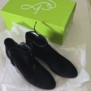 Sam Edelman Suede Black Ankle Boots with Box
